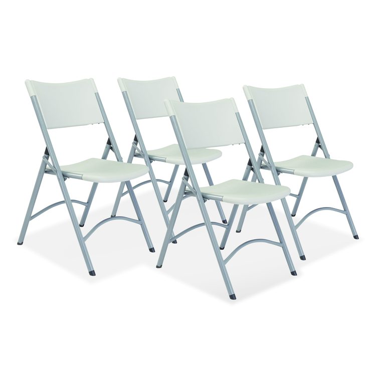 Heavy-Duty Folding Table/Folding Chair Set, 36" x 36" x 29.5", Speckled Gray Top, Gray Legs, 4/Carton, 2 Carton/Bundle