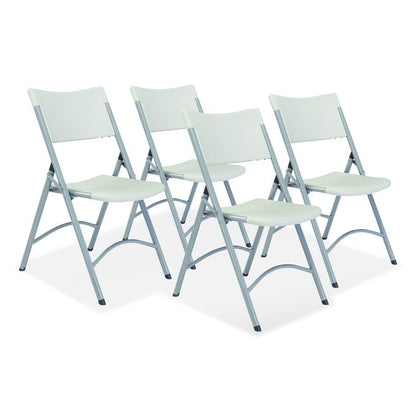 Heavy-Duty Folding Table/Folding Chair Set, 36" x 36" x 29.5", Speckled Gray Top, Gray Legs, 4/Carton, 2 Carton/Bundle