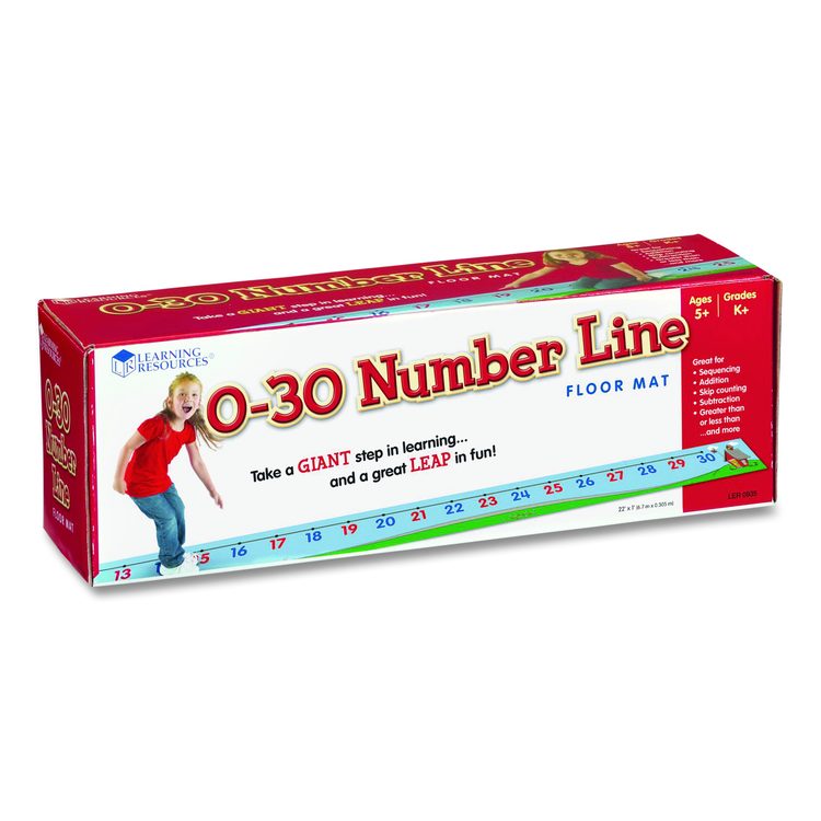 0-30 Number Line Floor Mat, Grades K to 5