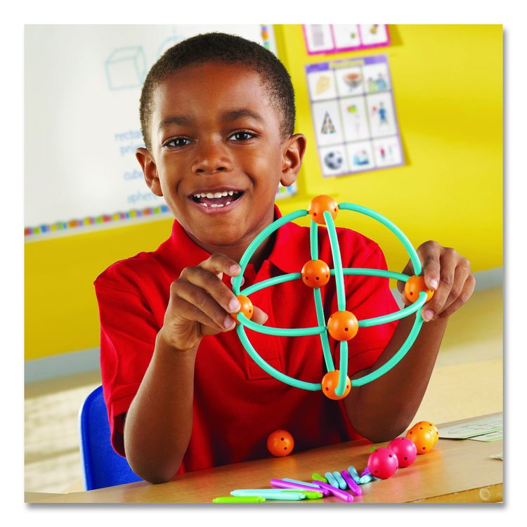 Geometric Shapes Building Set, Grades K to 5, 170 Pieces
