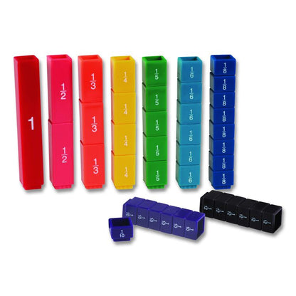 Fraction Tower Fraction Cubes, Grades 1 to 4, 51 Pieces