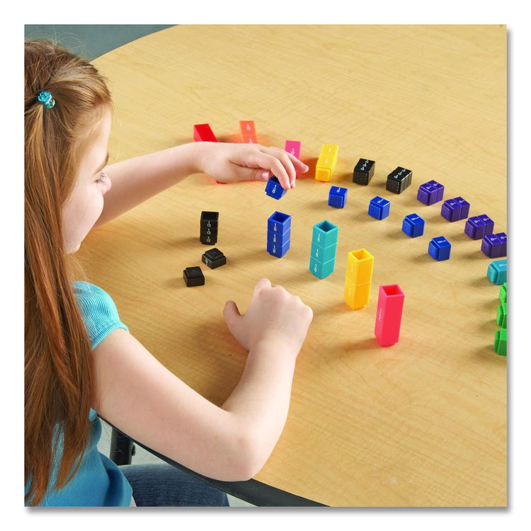 Fraction Tower Fraction Cubes, Grades 1 to 4, 51 Pieces