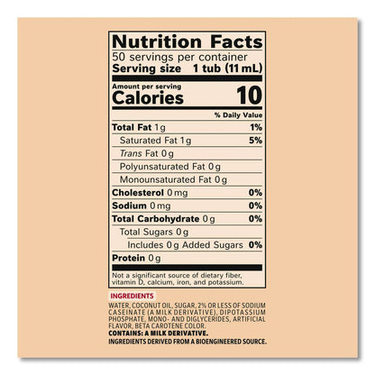 Liquid Coffee Creamer, Original, 0.38 oz Mini Cups, 50/Box, 4 Boxes/Carton