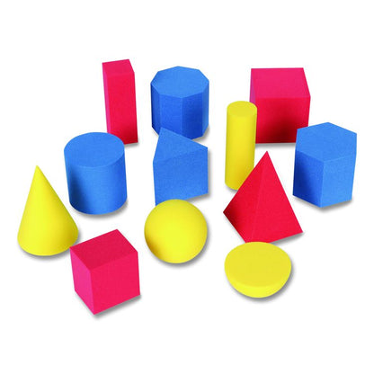 Hands-On Soft Geometric Solids, Grades K to 5, 12 Pieces