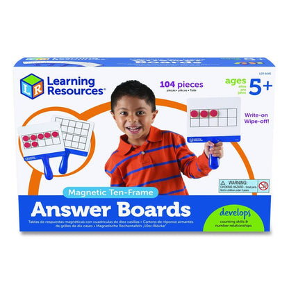 Magnetic Ten-Frame Answer Boards, Ages 5 and Up, 104 Pieces