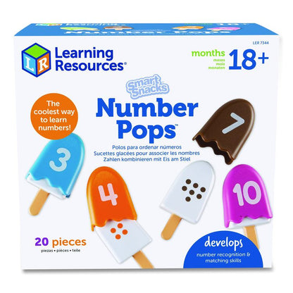 Smart Snacks Number Pops, Pre-K, 20 Pieces