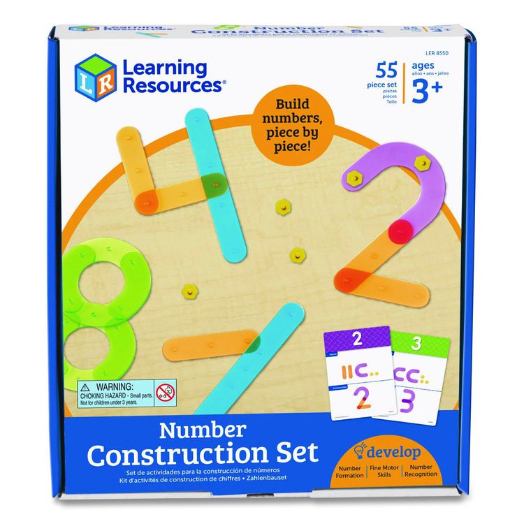 Number Construction Activity Set, Pre-K to K, 50 Pieces