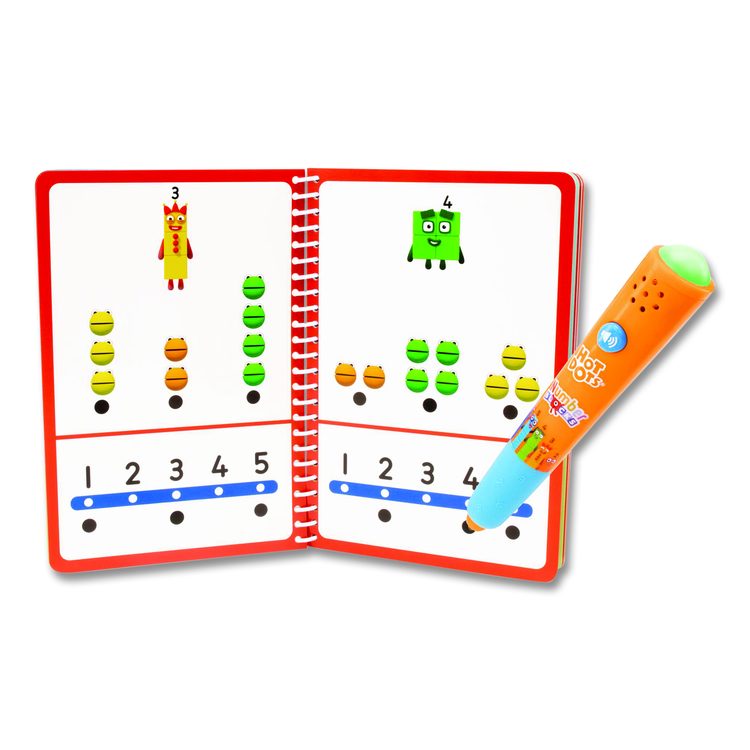 Hot Dots Numberblocks Activity Book with Interactive Pen, Number Recognition 1-10, 75 Activities, Pre-K to K, 60 Pages