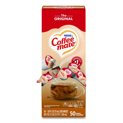 Liquid Coffee Creamer, Original, 0.38 oz Mini Cups, 50/Box