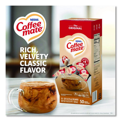 Liquid Coffee Creamer, Original, 0.38 oz Mini Cups, 50/Box