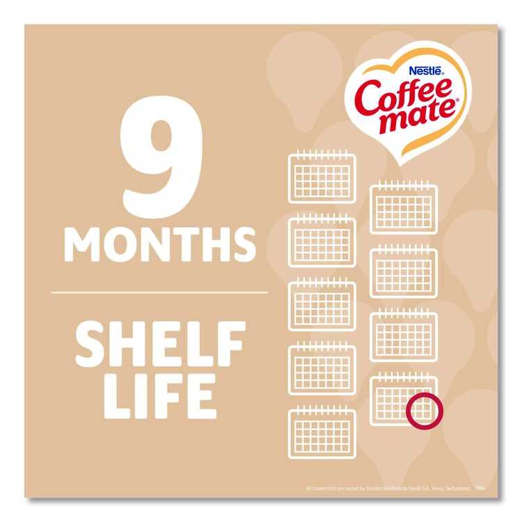Liquid Coffee Creamer, Original, 0.38 oz Mini Cups, 50/Box