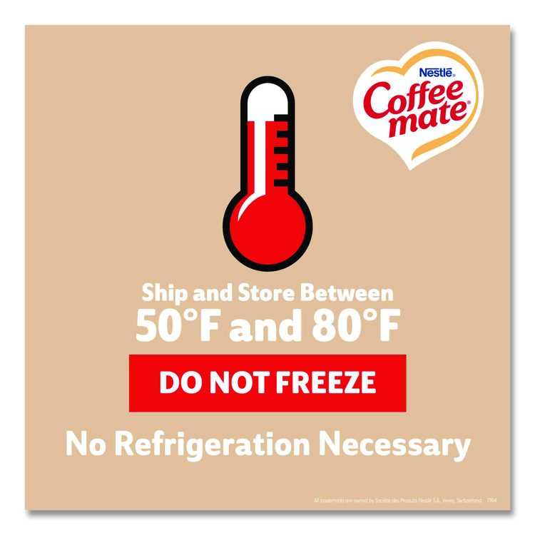 Liquid Coffee Creamer, Original, 0.38 oz Mini Cups, 50/Box