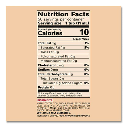 Liquid Coffee Creamer, Original, 0.38 oz Mini Cups, 50/Box