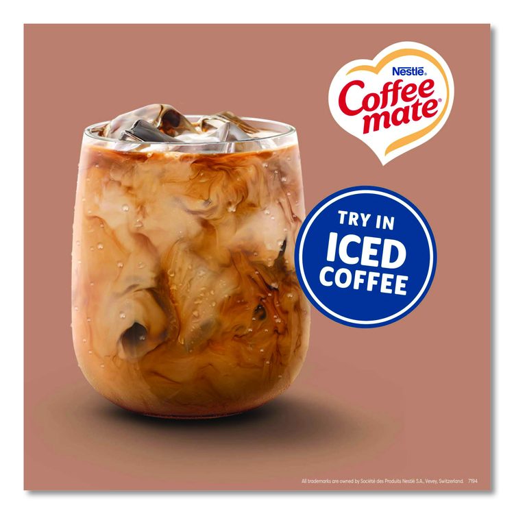 Liquid Coffee Creamer, Cafe Mocha, 0.38 oz Mini Cups, 50/Box, 4 Boxes/Carton