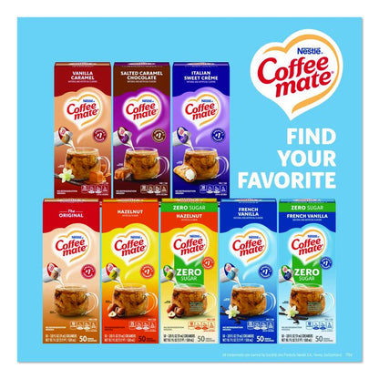 Liquid Coffee Creamer, French Vanilla, 0.38 oz Mini Cups, 50/Box, 4 Boxes/Carton