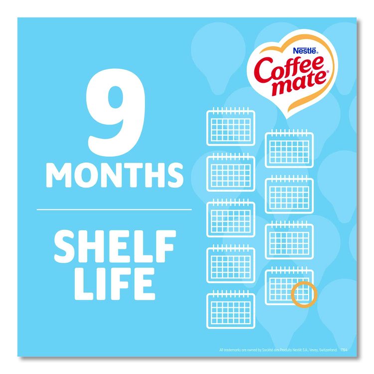 Liquid Coffee Creamer, French Vanilla, 0.38 oz Mini Cups, 50/Box