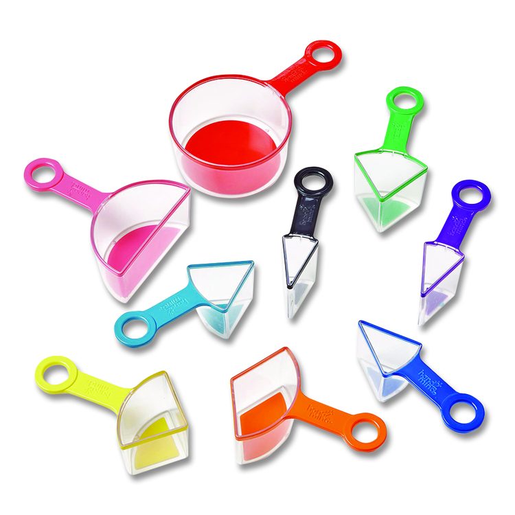 Rainbow Fraction Measuring Cups, Pre-K to K, 9 Pieces