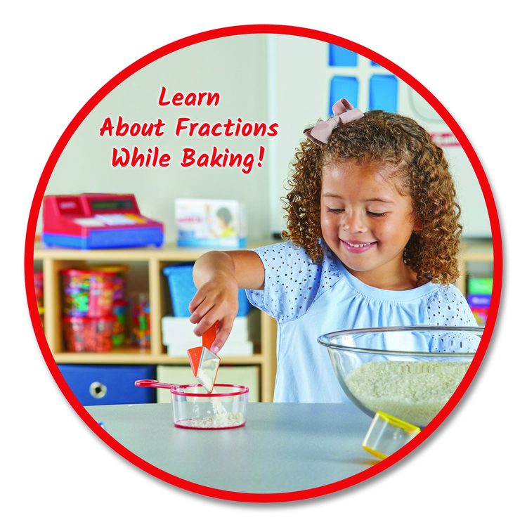 Rainbow Fraction Measuring Cups, Pre-K to K, 9 Pieces