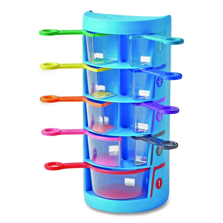 Rainbow Fraction Measuring Cups, Pre-K to K, 9 Pieces