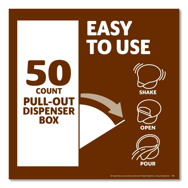 Liquid Coffee Creamer, Snickers, 0.38 oz Mini Cups, 50/Box