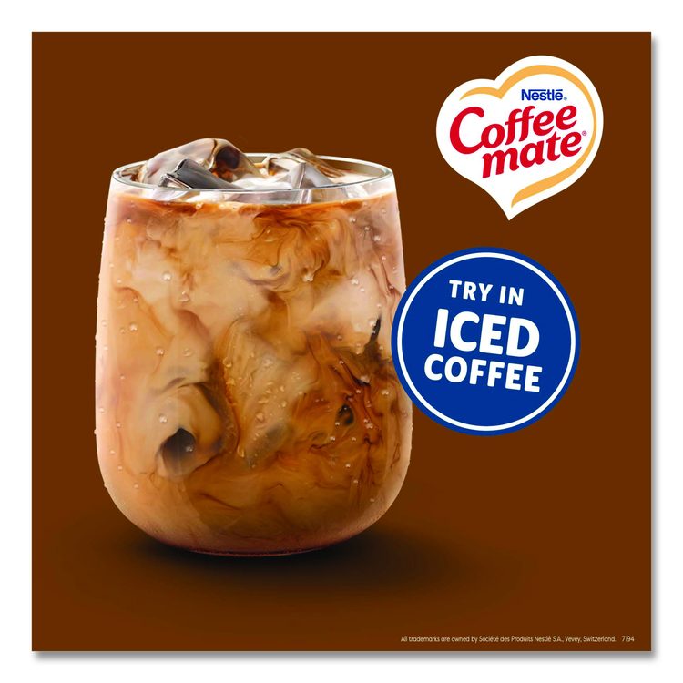 Liquid Coffee Creamer, Snickers, 0.38 oz Mini Cups, 50/Box