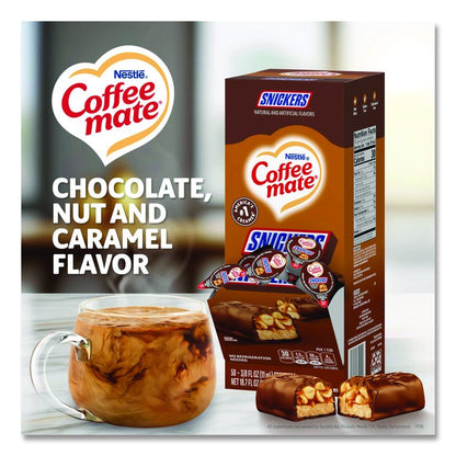 Liquid Coffee Creamer, Snickers, 0.38 oz Mini Cups, 200/Carton