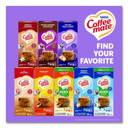 Liquid Coffee Creamer, Italian Sweet Cream, 0.38 oz Mini Cups, 50/Box, 4 Boxes/Carton