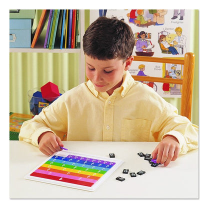 Rainbow Fraction Tiles with Tray, Grades 1 to 3, 54 Pieces