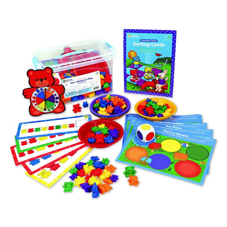 Three Bear Family Sorting Activity Set, Pre-K to K, 133 Pieces