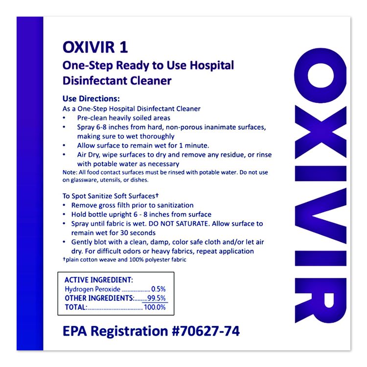 Oxivir TB Disinfectant Wipes, 11 x 12, White, 160/Bucket, 4 Buckets/Carton