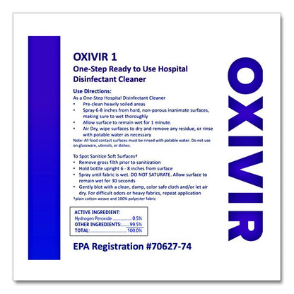 Oxivir TB Disinfectant Wipes Refill, 11 x 12, Unscented, White, 160 Wipes/Refill Pouch, 4 Refill Pouches/Carton