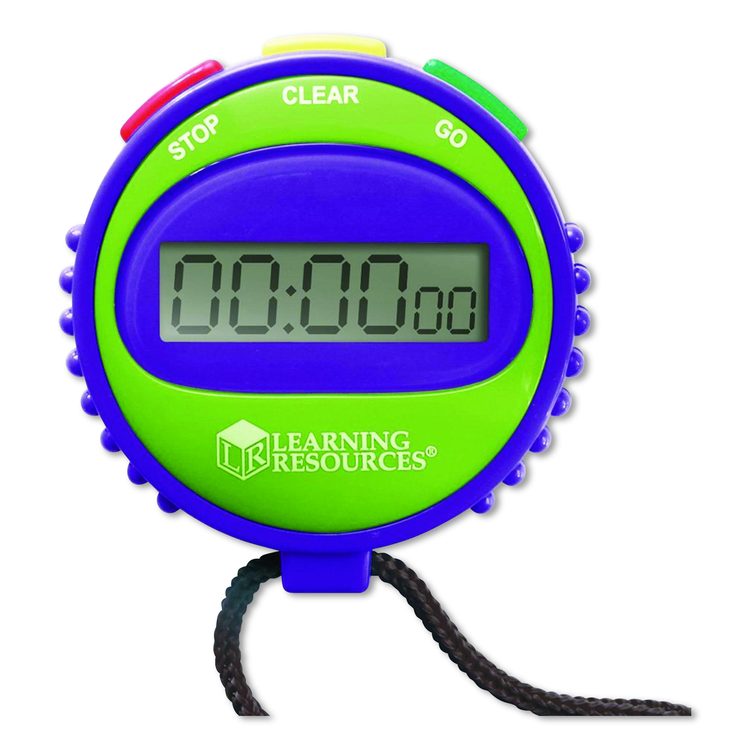 Simple Stopwatch, Accurate to 1/100 Second, Blue Stopwatch, Black Lanyard