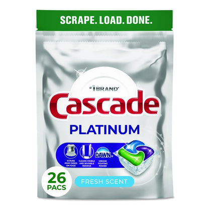 Platinum ActionPacs, Fresh Scent, 14 oz Pack, 26 Pods/Pack, 4 Packs/Carton