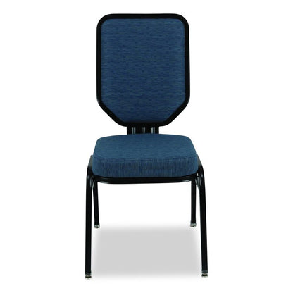 Flex-Back Banquet Chair, Supports Up to 500 lbs, 18.6" Seat Height, Morticia Blue Lagoon Seat/Back, Black Base, 2/Pack