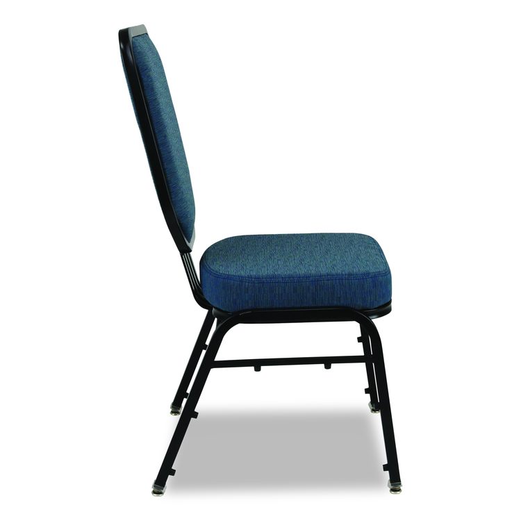 Flex-Back Banquet Chair, Supports Up to 500 lbs, 18.6" Seat Height, Morticia Blue Lagoon Seat/Back, Black Base, 2/Pack