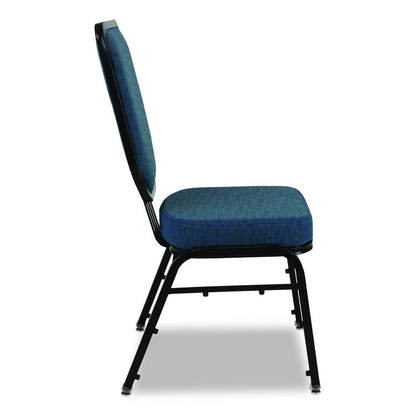 Flex-Back Banquet Chair, Supports Up to 500 lbs, 18.6" Seat Height, Morticia Blue Lagoon Seat/Back, Black Base, 2/Pack