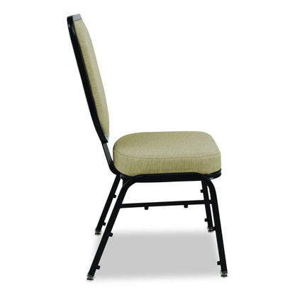 Flex-Back Banquet Chair, Supports Up to 500 lbs, 18.6" Seat Height, Morticia Taupe Seat/Back, Black Base, 2/Pack
