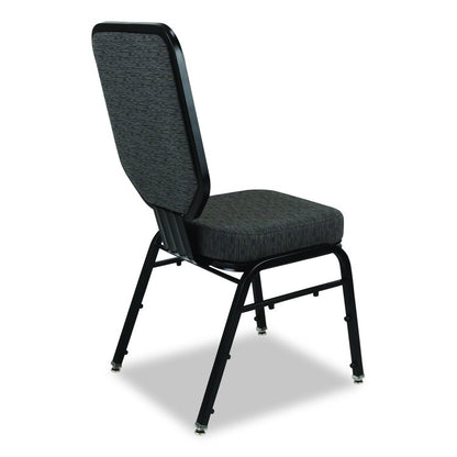 Flex-Back Banquet Chair, Supports Up to 500 lbs, 18.6" Seat Height, Morticia Onyx Seat/Back, Black Base, 2/Pack