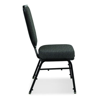 Flex-Back Banquet Chair, Supports Up to 500 lbs, 18.6" Seat Height, Morticia Onyx Seat/Back, Black Base, 2/Pack