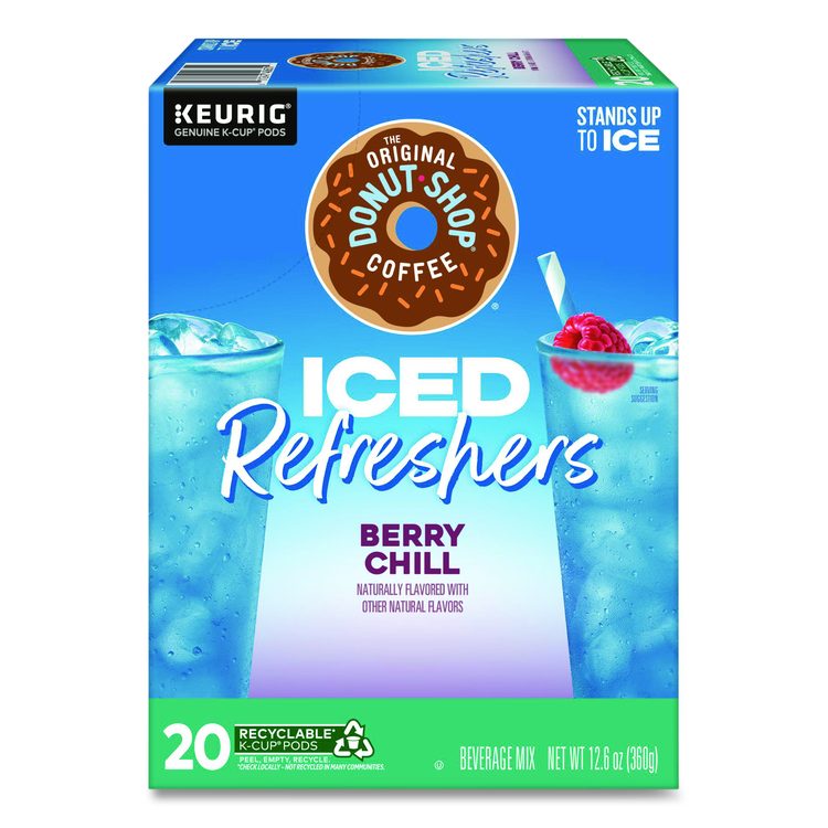 ICED Refreshers K-Cup Pods, Berry Chill, 20/Box