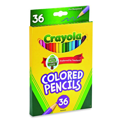 Short-Length Colored Pencil Set, 3.3 mm, 2B, Assorted Lead and Barrel Colors, 36/Pack