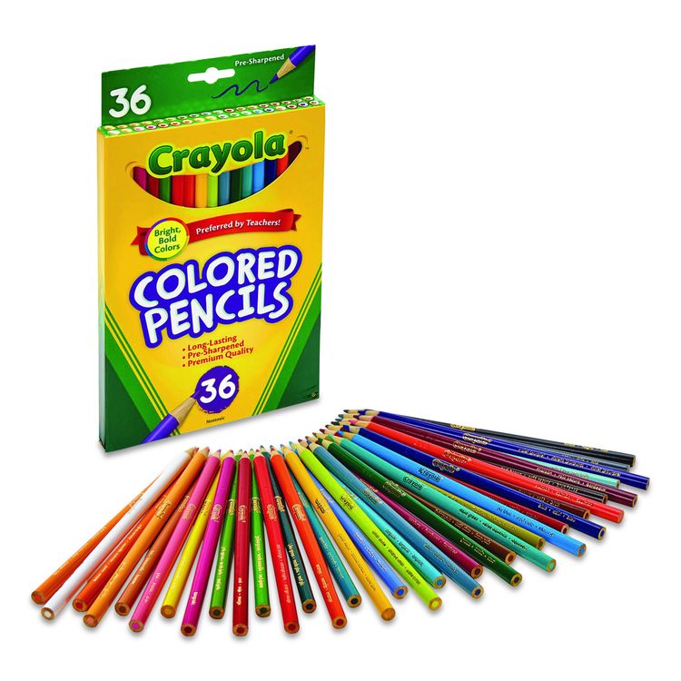 Short-Length Colored Pencil Set, 3.3 mm, 2B, Assorted Lead and Barrel Colors, 36/Pack