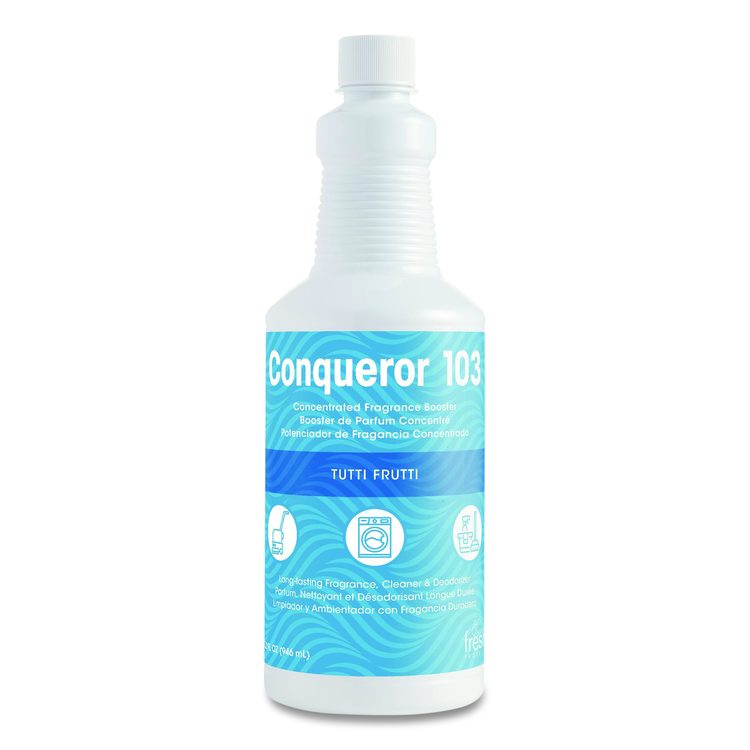 Conqueror 103 Odor Counteractant Concentrate, Tutti-Frutti, 32 oz Bottle, 12/Carton