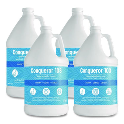 Conqueror 103 Odor Counteractant Concentrate, Cherry, 1 gal Bottle, 4/Carton