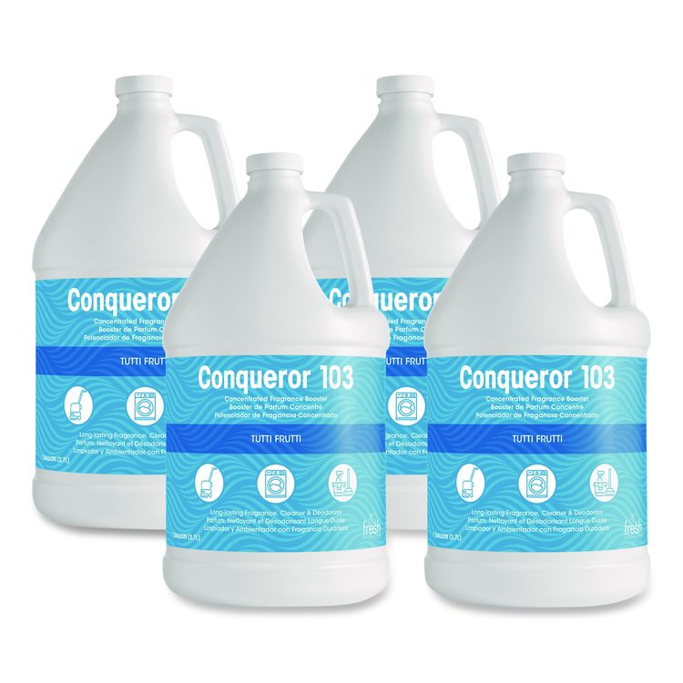 Conqueror 103 Odor Counteractant Concentrate, Tutti-Frutti, 1 gal Bottle, 4/Carton