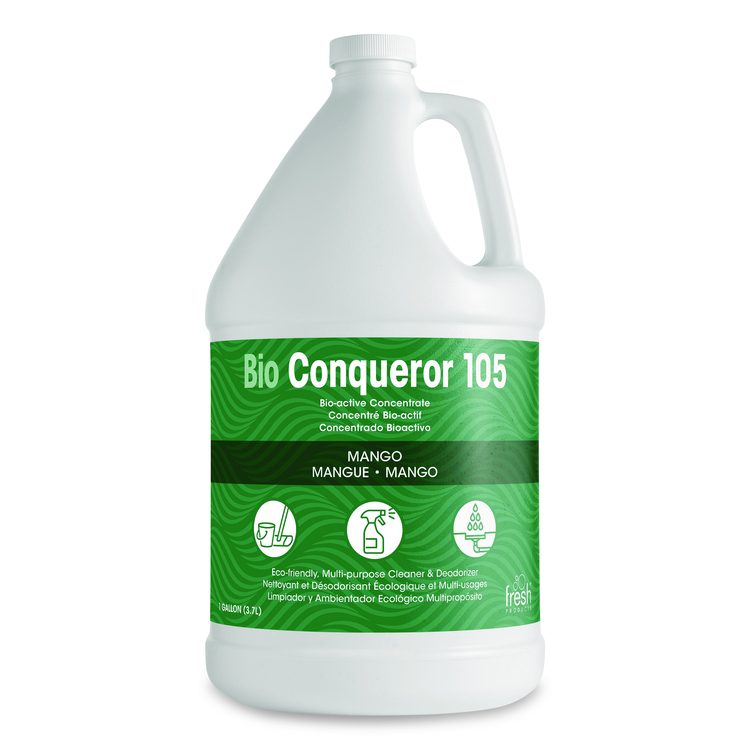 Bio Conqueror 105 Enzymatic Odor Counteractant Concentrate, Mango, 1 gal Bottle, 4/Carton