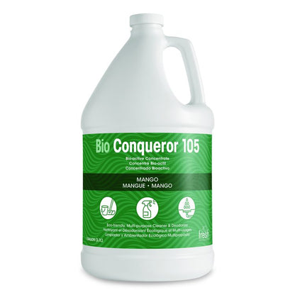 Bio Conqueror 105 Enzymatic Odor Counteractant Concentrate, Mango, 1 gal Bottle, 4/Carton