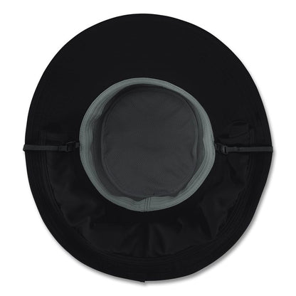 Chill-Its 8934 Ranger Hat with Neck Shade, Microfiber/Polyester, Large/X-Large, Black
