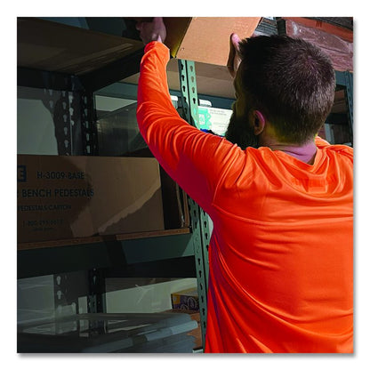 Chill-Its 6689 Cooling Long Sleeve Sun Shirt with UV Protection, Small, Orange