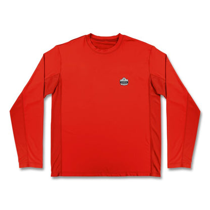 Chill-Its 6689 Cooling Long Sleeve Sun Shirt with UV Protection, Medium, Orange
